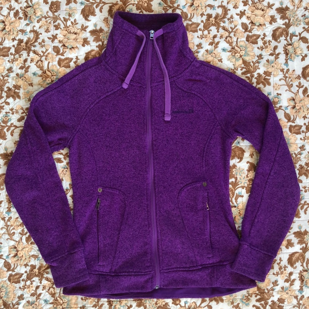 Purple turtle neck zip up sweatshirt